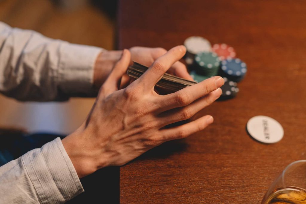 Man playing cards