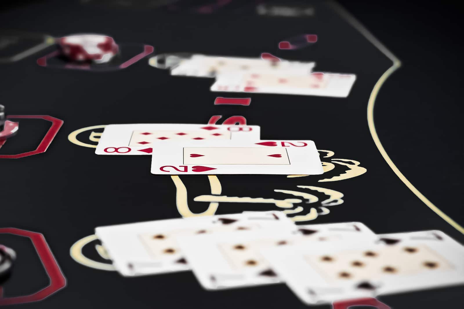 Playing cards game in casino